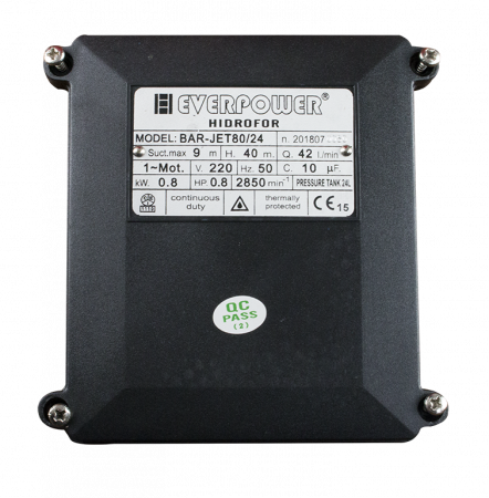 Hidrofor pompa fonta 800W 24L, BAR-JET80/24 [4]