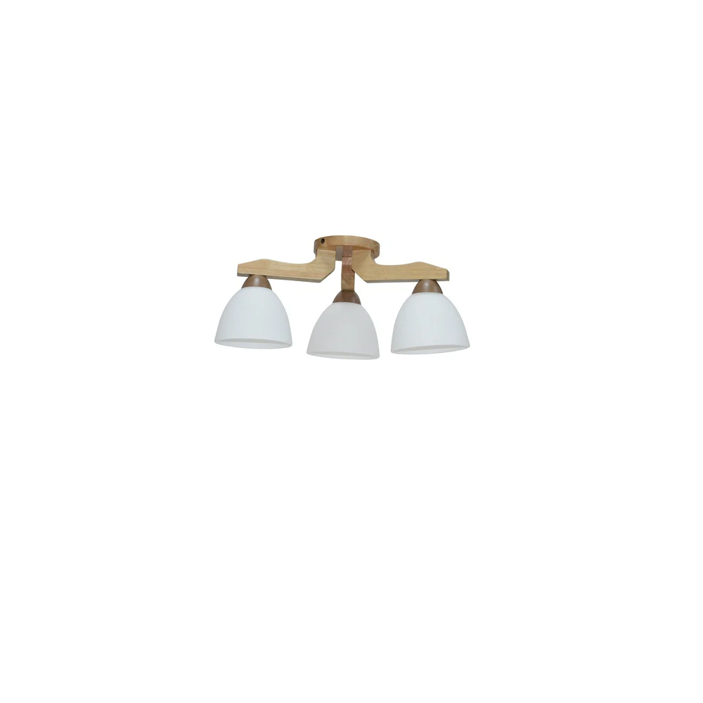 Electrice - Lustra Erste Lena Natur + Alb, 3xE27, max. 60W, IP20, 44 cm