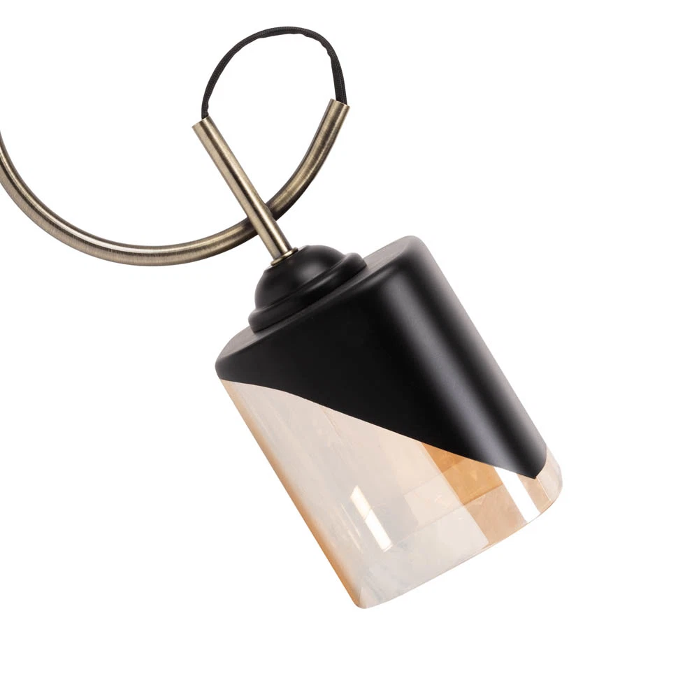 Lustra Erste Smoky Negru + Auriu, 2xE27, IP20 [1]