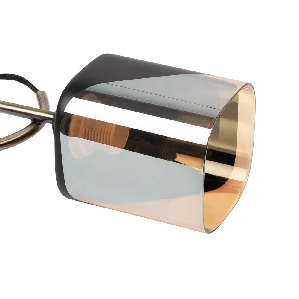 Lustra Erste Smoky Negru + Auriu, 3xE27, IP20 [1]