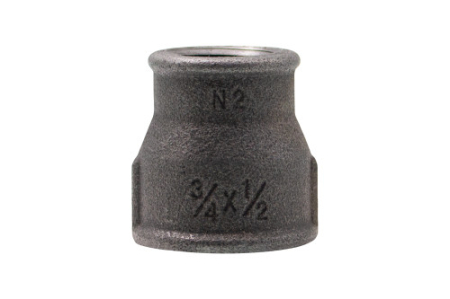 Tevi si fitinguri - Mufă redusă Everpro 240 NG, 3/4" x 1/2", filet interior, fontă maleabilă neagră, pentru instalații apă, gaz și încălzire