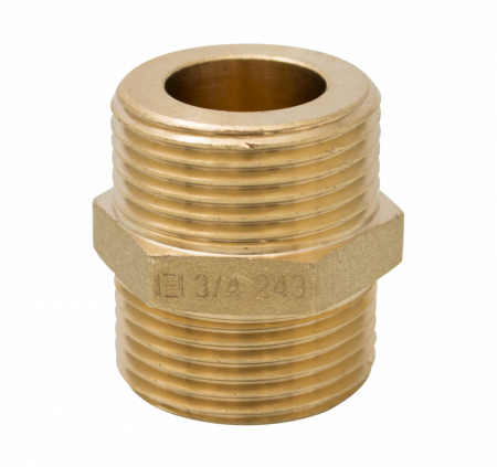 Fitinguri alama - Niplu alama fata plana 3/4"x31mm