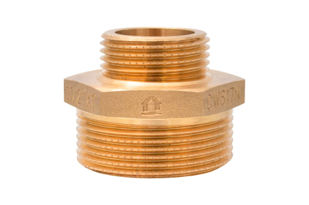 Tevi si fitinguri - Niplu redus din alama CW617N Ermetiq ER-N112/11 1-1/2" x 1" MF