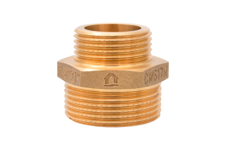 Tevi si fitinguri - Niplu redus din alama CW617N Ermetiq ER-N114/11 1-1/4" x 1" FE