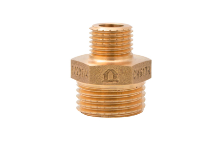 Tevi si fitinguri - Niplu redus din alama CW617N Ermetiq ER-N12/14 1/2" x 1/4" MM