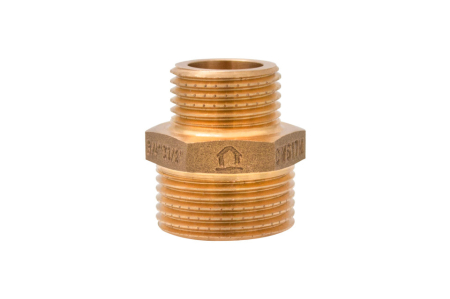 Tevi si fitinguri - Niplu redus din alama CW617N Ermetiq ER-N34/12 3/4" x 1/2" FE-FE