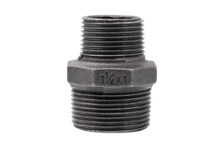 Tevi si fitinguri - Niplu redus Everpro 245, 1 1/4" x 1", filet exterior - exterior, fontă neagră (NG)