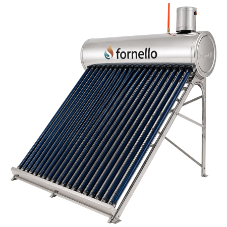 Energie verde - Pompe de caldura - Panou solar nepresurizat Fornello 165L, 20 tuburi vidate, rezervor inox si vas flotor 5L
