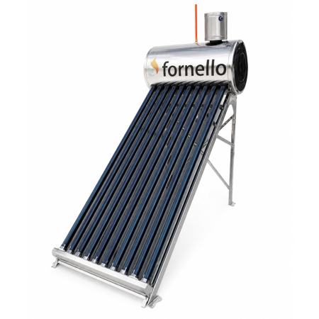 Panouri solare - Panou solar nepresurizat Fornello pentru apă caldă, rezervor inox 82 Litri, 10 tuburi vidate, vas flotor 5 Litri