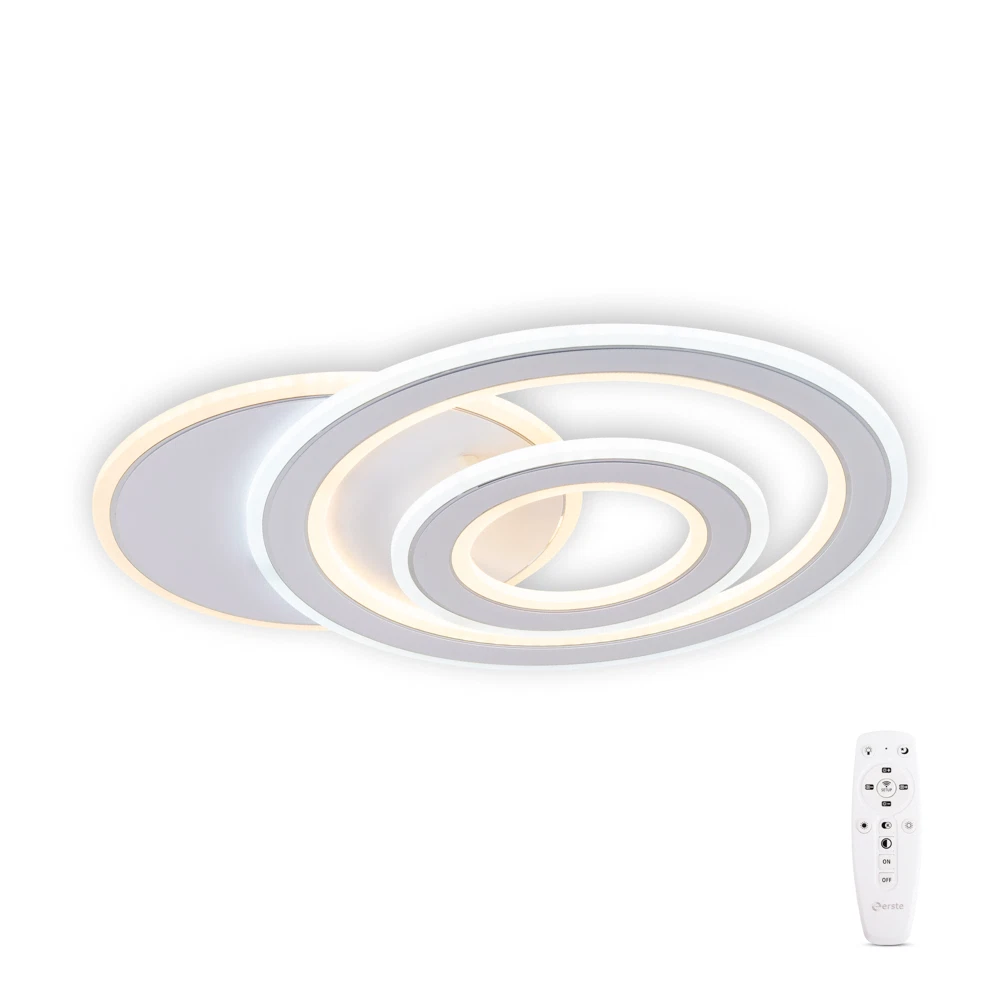 Plafoniera LED Erste Alla 98W, 3CCT, cu telecomanda, alb, iluminat interior modern [2]