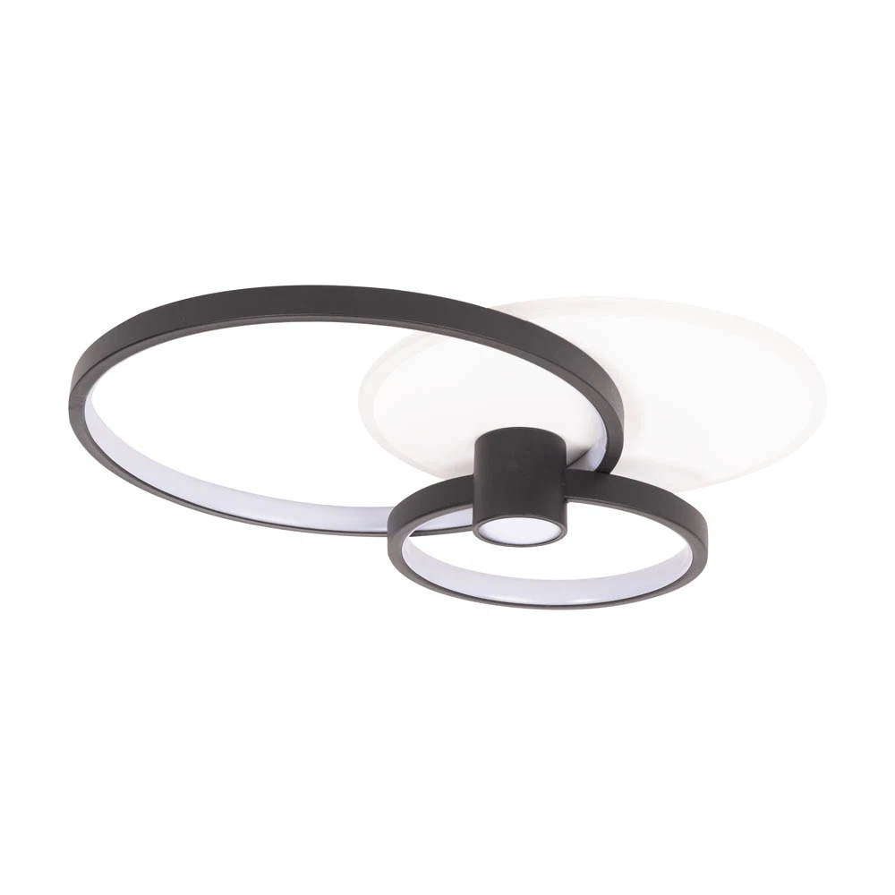 Corpuri de iluminat interior - Plafoniera LED Erste Horus 65W, IP20, negru + auriu, iluminat interior modern si elegant