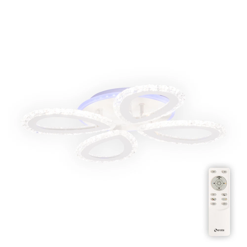 Plafoniera LED Erste Ice 55W, 3CCT + RGB, cu telecomanda, alb, iluminat interior modern [3]