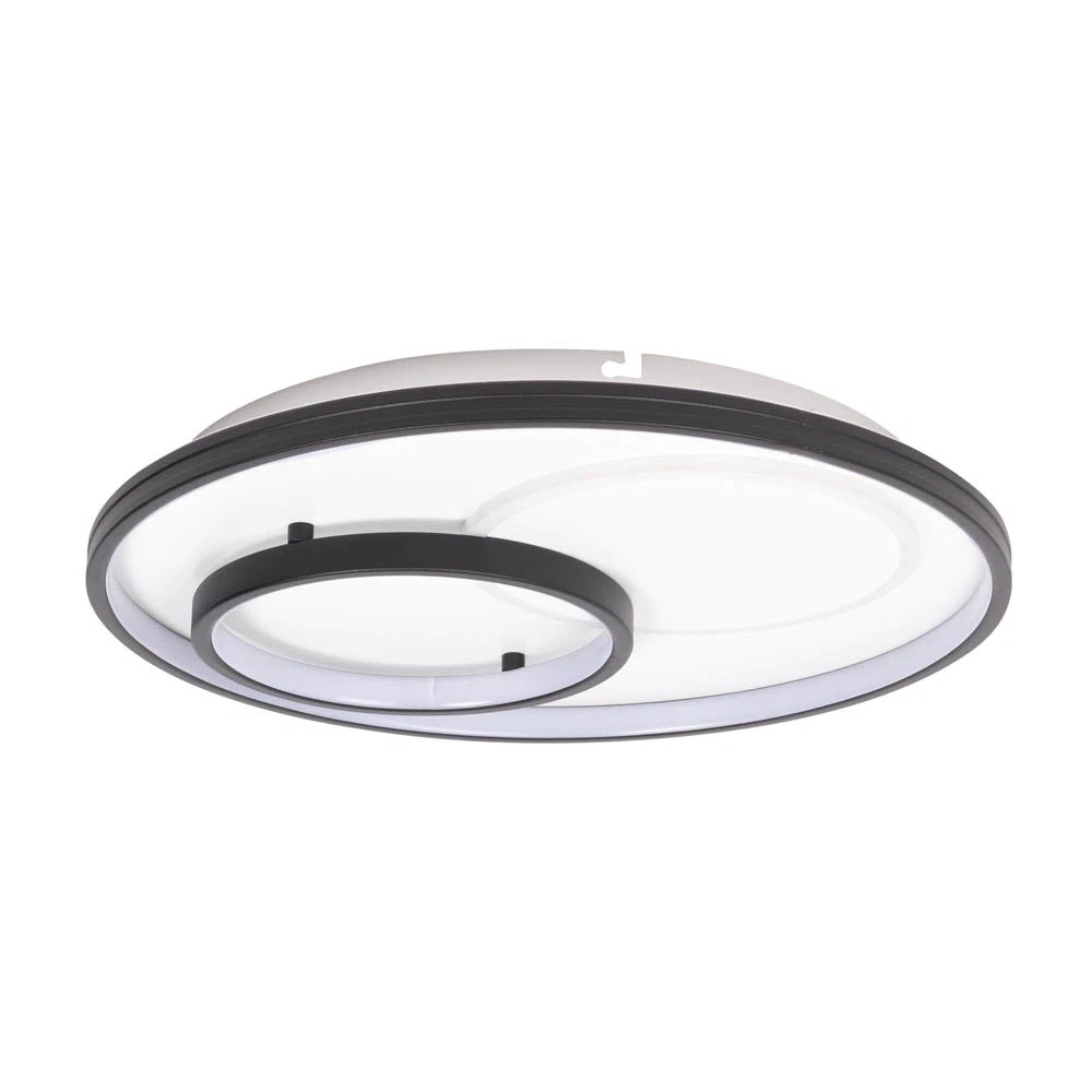 Corpuri de iluminat interior - Plafoniera LED Erste Isis 65W, IP20, negru, iluminat interior modern