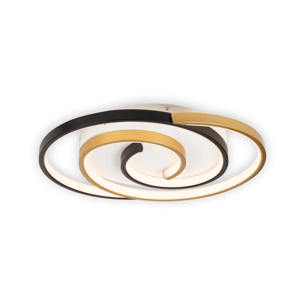 Plafoniera LED Erste Trim 30W, 42 cm, 3000-6500K, negru + auriu [3]