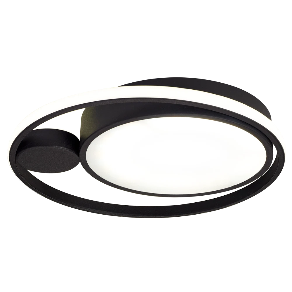 Electrice - Plafoniera LED Erste Yumo 36W, 1980 lm, 4000K, 420x70 mm, negru