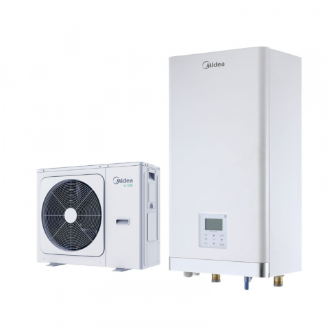 Energie verde - Pompe de caldura - Pompa de caldura aer-apa split, Midea, hidrotank 190L, incalzire/racire, 10 kW, 220V, EH3