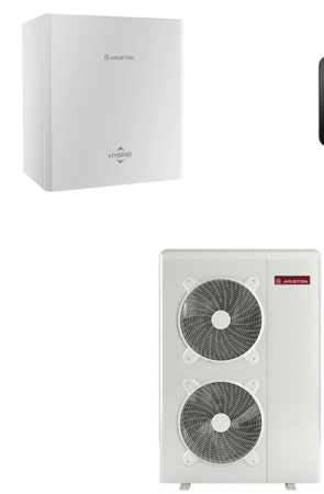 Pompe de caldura - Pompă de căldură Ariston NIMBUS M HYBRID 120 T NET R32, monobloc trifazată, 12 kW, încălzire, răcire și apă caldă menajeră