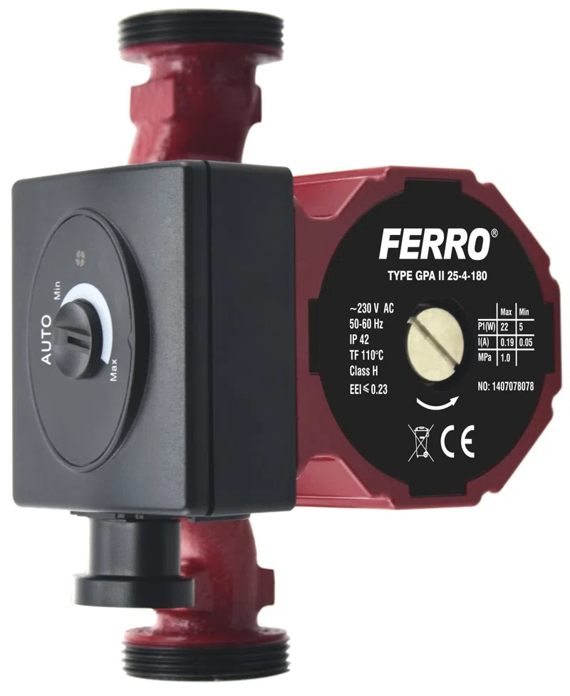 Pompe de circulatie - Pompa de circulatie electronica Ferro GPA II 25-4-180 pentru instalatii de incalzire