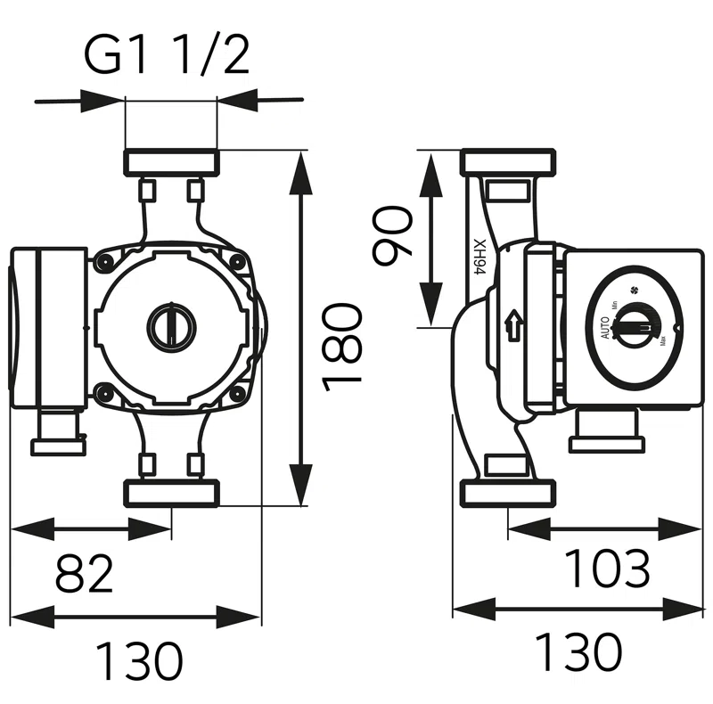 Pompa de circulatie electronica Ferro GPA II 25-4-180 pentru instalatii de incalzire [1]