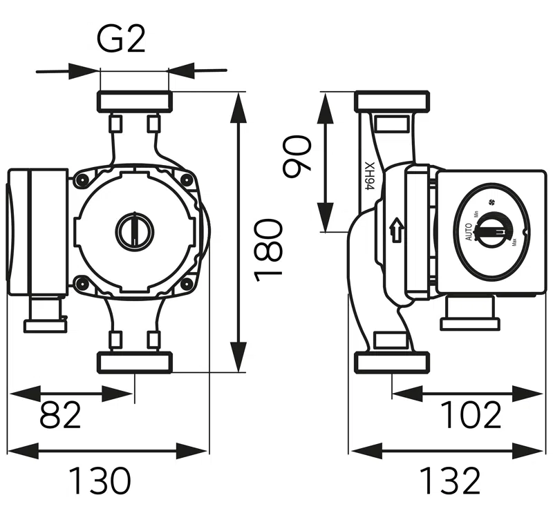 Pompa de circulatie electronica Ferro GPA II 32-6-180 pentru instalatii de incalzire [1]