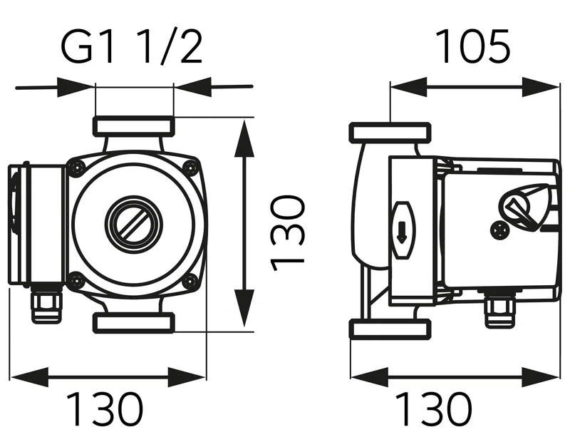 Pompa de circulatie Ferro GPD 25-60-130, 3 trepte, 130 mm, pentru apa potabila [1]