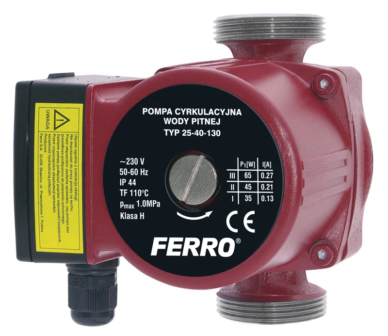 Pompe de circulatie - Pompa de circulatie Ferro GPD 25X40X130, 3 trepte, Hmax 3.8 m, 130 mm