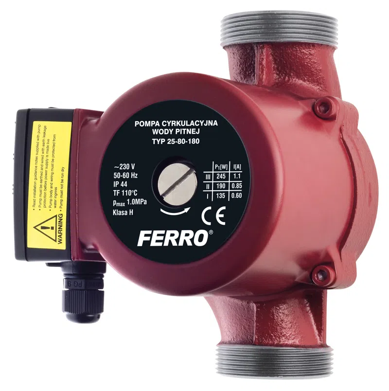 Pompe de circulatie - Pompa de circulatie Ferro GPD 25X80X180 pentru apa potabila, 230V, Hmax 8 m