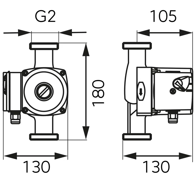 Pompa de circulatie Ferro GPD 32-60-180 pentru apa potabila, 3 trepte, 230V [1]