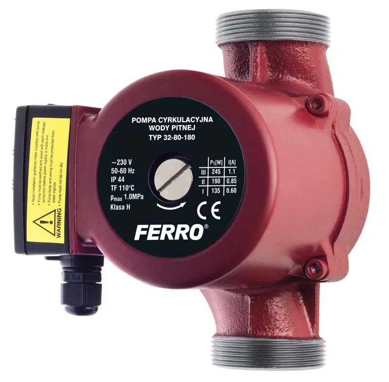 Pompe de circulatie - Pompa de circulatie Ferro GPD 32x80x180 pentru apa potabila, 2", Hmax 8 m