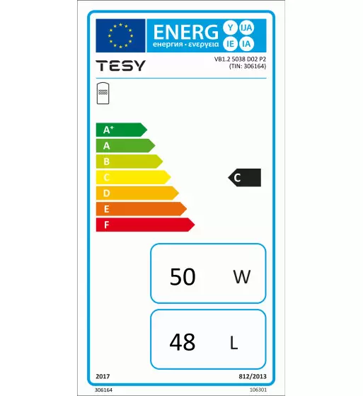 Rezervor pentru pompa de caldura TESY VB1.2 50, 50 litri, cod 306164 [1]