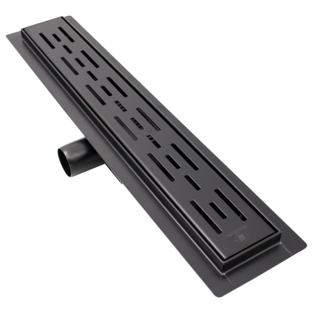 Rigola de dus Ermetiq CLASSIC NEGRU din inox 600 x 70 mm, gratar negru mat, evacuare Ø40/50 mm, VEN-S607AN [1]