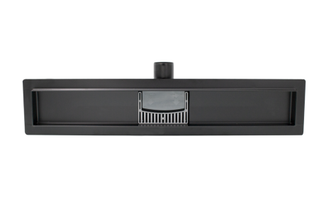 Rigola de dus Ermetiq CLASSIC NEGRU din inox 600 x 70 mm, gratar negru mat, evacuare Ø40/50 mm, VEN-S607AN [2]