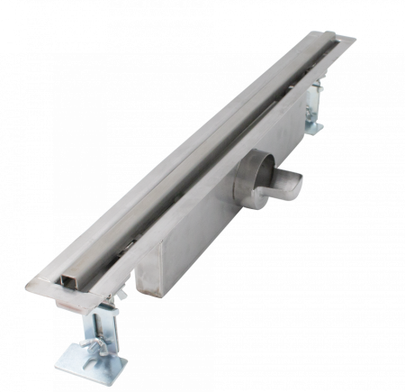 Accesorii baie - Rigola de dus Ermetiq CUTS Slim din inox 500 x 53 mm, gratar decorativ, evacuare Ø40/50 mm, VEN-S507K