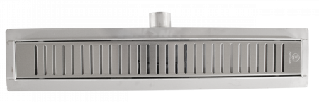 Sifoane si rigole - Rigola de dus Ermetiq RETRO din inox 400 x 70 mm, gratar decorativ, evacuare Ø40/50 mm, VEN-S407J