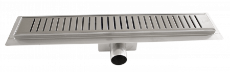 Rigola de dus Ermetiq RETRO din inox 400 x 70 mm, gratar decorativ, evacuare Ø40/50 mm, VEN-S407J [2]