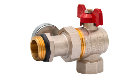 Robinet coltar cu olandez si termometru Ermetiq ER-CHT11 1" MF, alama CW617N, PN40 [2]