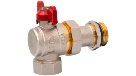 Robineti - Robinet coltar cu racord olandez Ermetiq ER-CHT11A 1" MF, alama CW617N, PN40