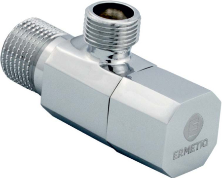 Robineti - Robinet coltar design STYLISH Ermetiq ER-CQ1238 1/2" x 3/8", crom, din alama