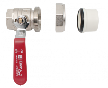 Robinet din alama cu maner Ermetiq PPR-LB3211F 1" FI cu olandez PPR Ø32 [2]
