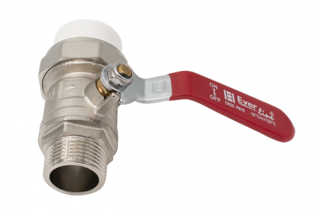Robinet din alama cu maner Ermetiq PPR-LB3211M 1" FE cu olandez PPR Ø32 [1]