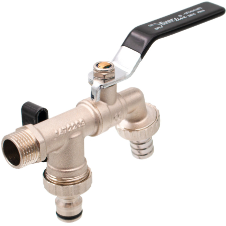Robinet dublu serviciu din alama Ermetiq RB-RA12D 1/2" cu doua iesiri [1]