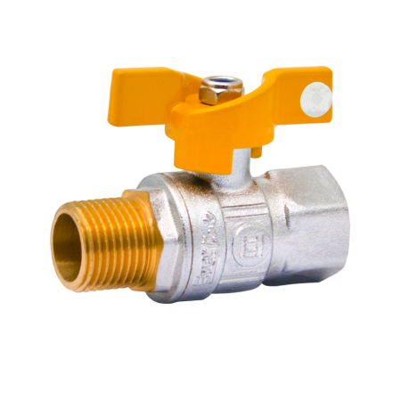 Robineti pentru gaz - Robinet fluture pentru gaz din alama Ermetiq RG-DMF12A 1/2" FI-FE