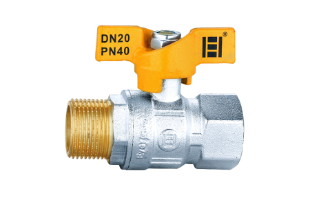 Robineti pentru gaz - Robinet fluture pentru gaz din alama Ermetiq RG-DMF34A 3/4" FI-FE