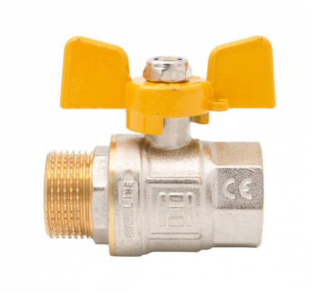Robineti pentru gaz - Robinet gaz din alama Ermetiq RG-DMF34T 3/4" MF cu maner fluture