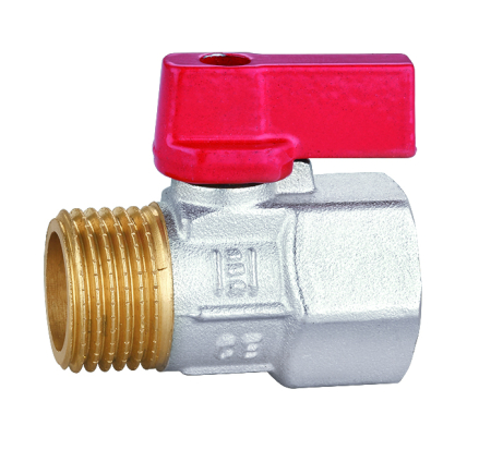 Robineti de trecere pentru apa - Robinet mini din alama Ermetiq RB-DF12MF 1/2" FI-FE, PN20
