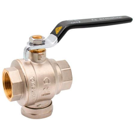 Robineti de trecere pentru apa - Robinet sferic cu filtru magnetic Ermetiq ER-LTFF114 1-1/4" FF 3 in 1 PN40