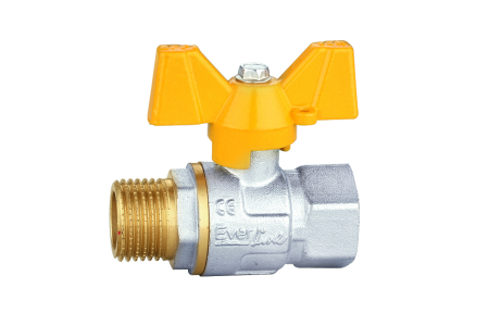 Robineti pentru gaz - Robinet sferic pentru gaz din alama Ermetiq RG-DMF34B 3/4" MF tip fluture