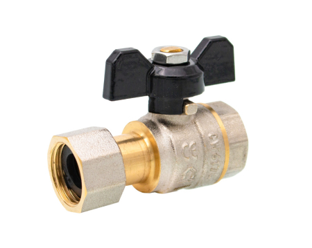 Robineti tip fluture - Robinet sferic tip fluture cu olandez Ermetiq ER-HFF34 3/4" FF, alama CW617N, PN40