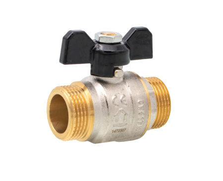 Robineti tip fluture - Robinet sferic tip fluture din alama Ermetiq ER-DMM34A 3/4" MM, PN40
