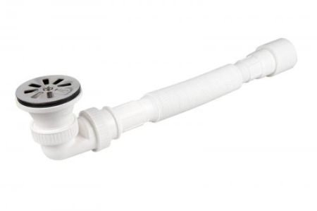 Sifoane si rigole - Scurgere pentru cadita de dus Ermetiq CR-5018 cu ventil Ø70 mm, intrare 1 1/2", iesire Ø40-50 mm